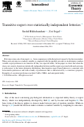 Cover page: Transitive regret over statistically independent lotteries