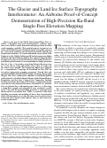 Cover page: The Glacier and Land Ice Surface Topography Interferometer: An Airborne Proof-of-Concept Demonstration of High-Precision Ka-Band Single-Pass Elevation Mapping