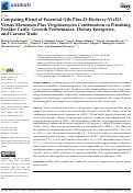 Cover page: Comparing Blend of Essential Oils Plus 25-Hydroxy-Vit-D3 Versus Monensin Plus Virginiamycin Combination in Finishing Feedlot Cattle: Growth Performance, Dietary Energetics, and Carcass Traits