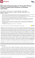 Cover page: Molecular Characterization of Newcastle Disease Viruses Isolated from Chickens in Tanzania and Ghana