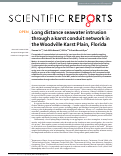 Cover page: Long distance seawater intrusion through a karst conduit network in the Woodville Karst Plain, Florida