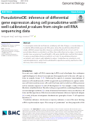 Cover page: PseudotimeDE: inference of differential gene expression along cell pseudotime with well-calibrated p-values from single-cell RNA sequencing data