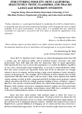 Cover page: Six: Structuring Inequality: How California Selectively Tests, Classifies, and Tracks Language Minority Students