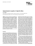 Cover page: Immunochemical recognition of oligotrich ciliates