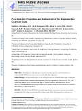 Cover page: Psychometric properties and refinement of the Reproductive Coercion Scale