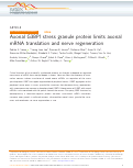 Cover page: Axonal G3BP1 stress granule protein limits axonal mRNA translation and nerve regeneration.