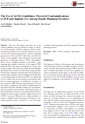 Cover page: The Use of ACOG Guidelines: Perceived Contraindications to IUD and Implant Use Among Family Planning Providers