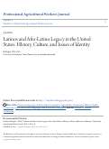 Cover page: LATINOS AND AFRO-LATINO LEGACY IN THE UNITED STATES: HISTORY, CULTURE, AND ISSUES OF IDENTITY