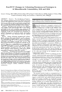 Cover page: Post-PCV7 Changes in Colonizing Pneumococcal Serotypes in 16 Massachusetts Communities, 2001 and 2004