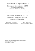 Cover page of The Future Trajectory of US CO2 Emissions:  The Role of State vs. Aggregate Information