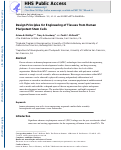 Cover page: Design Principles for Engineering of Tissues from Human Pluripotent Stem Cells