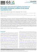 Cover page: Expression and potential regulatory functions of Drosophila octopamine receptors in the female reproductive tract.