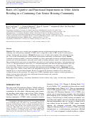 Cover page: Rates of Cognitive and Functional Impairments in Older Adults Residing in a Continuing Care Senior Housing Community