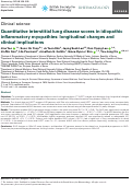 Cover page: Quantitative interstitial lung disease scores in idiopathic inflammatory myopathies: longitudinal changes and clinical implications.