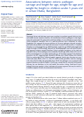 Cover page: Associations between enteric pathogen carriage and height-for-age, weight-for-age and weight-for-height in children under 5 years old in urban Dhaka, Bangladesh