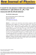 Cover page: A search for new physics in dijet mass and angular distributions in pp collisions at root s= 7 TeV measured with the ATLAS detector