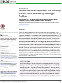 Cover page: Shade Avoidance Components and Pathways in Adult Plants Revealed by Phenotypic Profiling