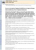 Cover page: Focus on Increasing Treatment Self‐Efficacy to Improve Human Immunodeficiency Virus Treatment Adherence