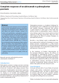 Cover page: Complete response of secukinumab in palmoplantar psoriasis