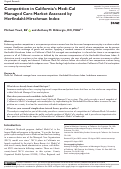 Cover page: Competition in California’s Medi-Cal Managed Care Market Assessed by Herfindahl-Hirschman Index