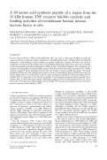 Cover page: A 20 amino acid synthetic peptide of a region from the 55 kDa human TNF receptor inhibits cytolytic and binding activities of recombinant human tumour necrosis factor in vitro