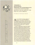 Cover page: Walter Mignolo: Towards A Decolonial Horizon of Pluriversality: A Dialogue with Walter Mignolo on and Around the Idea of Latin America