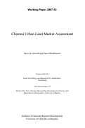 Cover page: Chennai Urban Land Market Assessment