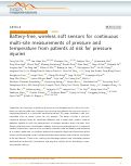 Cover page: Battery-free, wireless soft sensors for continuous multi-site measurements of pressure and temperature from patients at risk for pressure injuries.