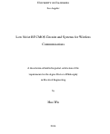 Cover page: Low Noise RF CMOS Circuits and Systems for Wireless Communications
