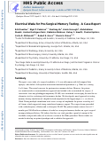 Cover page: Electrical Wada for pre‐surgical memory testing: a case report