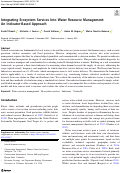 Cover page: Integrating Ecosystem Services Into Water Resource Management: An Indicator-Based Approach.