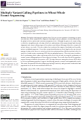 Cover page: Multiple Variant Calling Pipelines in Wheat Whole Exome Sequencing