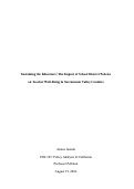 Cover page: Sustaining the Educators: The Impact of School District Policies on Teacher Well-Being in Sacramento Valley Counties