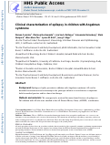 Cover page: Clinical Characterization of Epilepsy in Children With Angelman Syndrome.