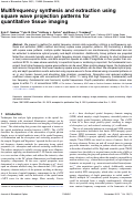 Cover page: Multifrequency synthesis and extraction using square wave projection patterns for quantitative tissue imaging