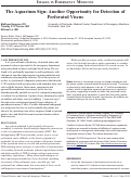 Cover page: The Aquarium Sign: Another Opportunity for Detection of Perforated Viscus