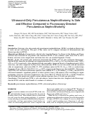 Cover page: Ultrasound-Only Percutaneous Nephrolithotomy Is Safe and Effective Compared to Fluoroscopy-Directed Percutaneous Nephrolithotomy.