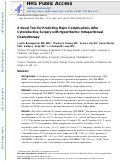 Cover page: A Novel Tool for Predicting Major Complications After Cytoreductive Surgery with Hyperthermic Intraperitoneal Chemotherapy