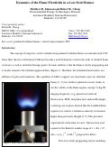 Cover page: Dynamics of the flame flowfields in a low-swirl burner