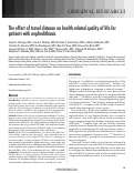 Cover page: The effect of travel distance on health-related quality of life for patients with nephrolithiasis