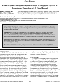 Cover page: Point-of-care Ultrasound Identification of Iliopsoas Abscess in Emergency Department: A Case Report