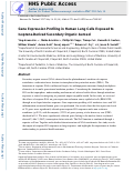 Cover page: Gene Expression Profiling in Human Lung Cells Exposed to Isoprene-Derived Secondary Organic Aerosol