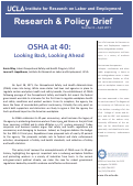 Cover page: OSHA at 40: Looking Back, Looking Ahead