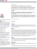 Cover page: Intermuscular coherence as an early biomarker for amyotrophic lateral sclerosis: The protocol for a prospective, multicenter study.