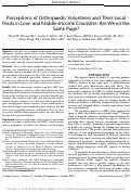 Cover page: Perceptions of Orthopaedic Volunteers and Their Local Hosts in Low- and Middle-Income Countries