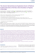 Cover page: The ancient Salicoid genome duplication event: A platform for reconstruction of de Novo gene evolution in Populus trichocarpa