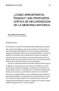 Cover page: ¿Cómo arrostrar el pasado? Una propuesta crítica de recuperación de la memoria histórica