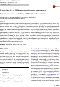 Cover page: Hyper-diversity of CRH interneurons in mouse hippocampus