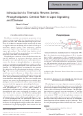 Cover page: Introduction to Thematic Review Series: Phospholipases: Central Role in Lipid Signaling and Disease