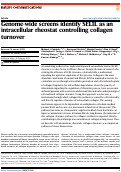 Cover page: Genome-wide screens identify SEL1L as an intracellular rheostat controlling collagen turnover.